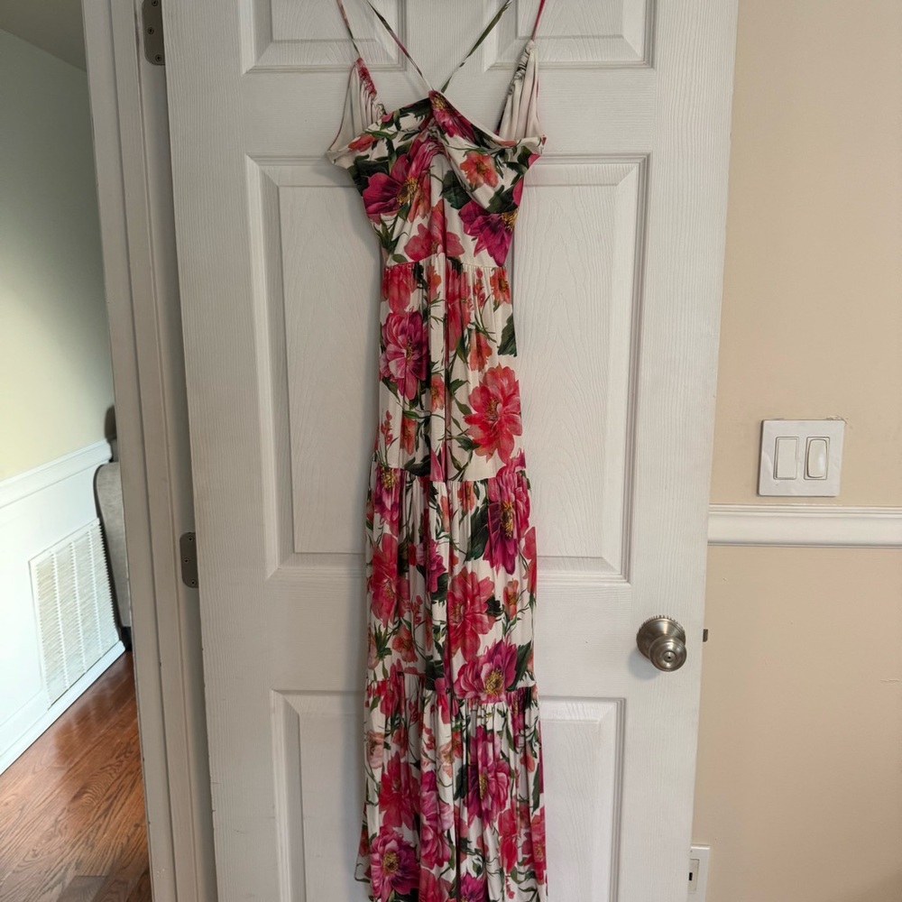 Express Floral Dress with Pink and Green